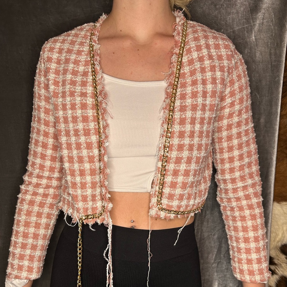 Pink patterned jacket